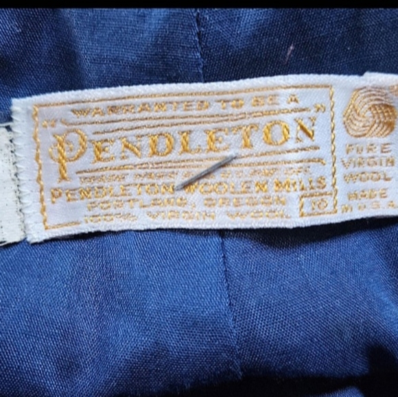 Vintage, Size 10, Wool, Plaid, Green White And Red Pendleton Pants, Wide Leg - Picture 6 of 7